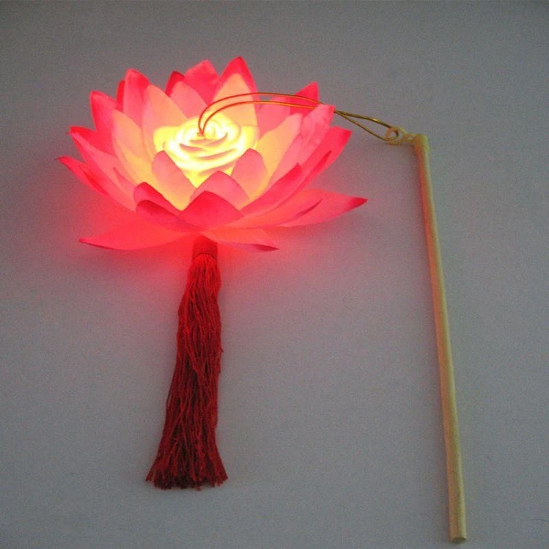 Portable Amazing Blossom Lotus Flower Light Lamp Party Glowing For Mid-