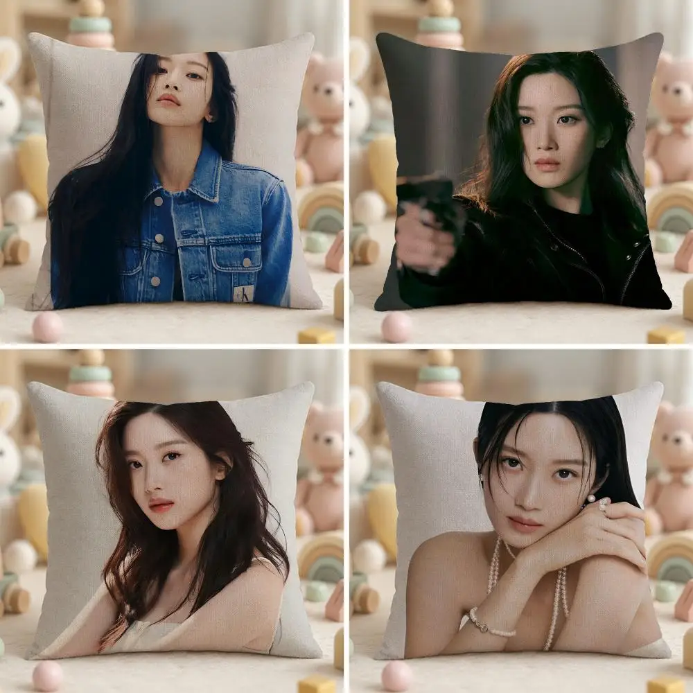 Famous Actress M-Mun Ka-young Cushion Cover Ultra Soft Throw Pillow Cover Skin Friendly for Sofa Bed Home Decor Gift