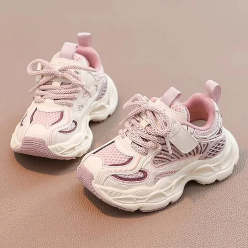 

Спортивная обувь из искусственной кожи для детей, модные кроссовки для подростков, нескользящие дышащие кроссовки для бега для мальчиков и девочек.