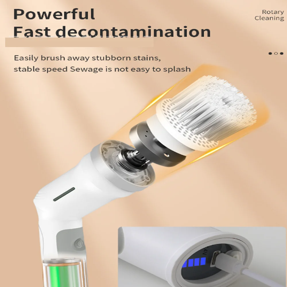 Щетка для ванной комнаты, кухонные чистящие средства, электрическая вращающаяся щетка, щетка для чистки, многофункциональная бытовая проволочная щетка