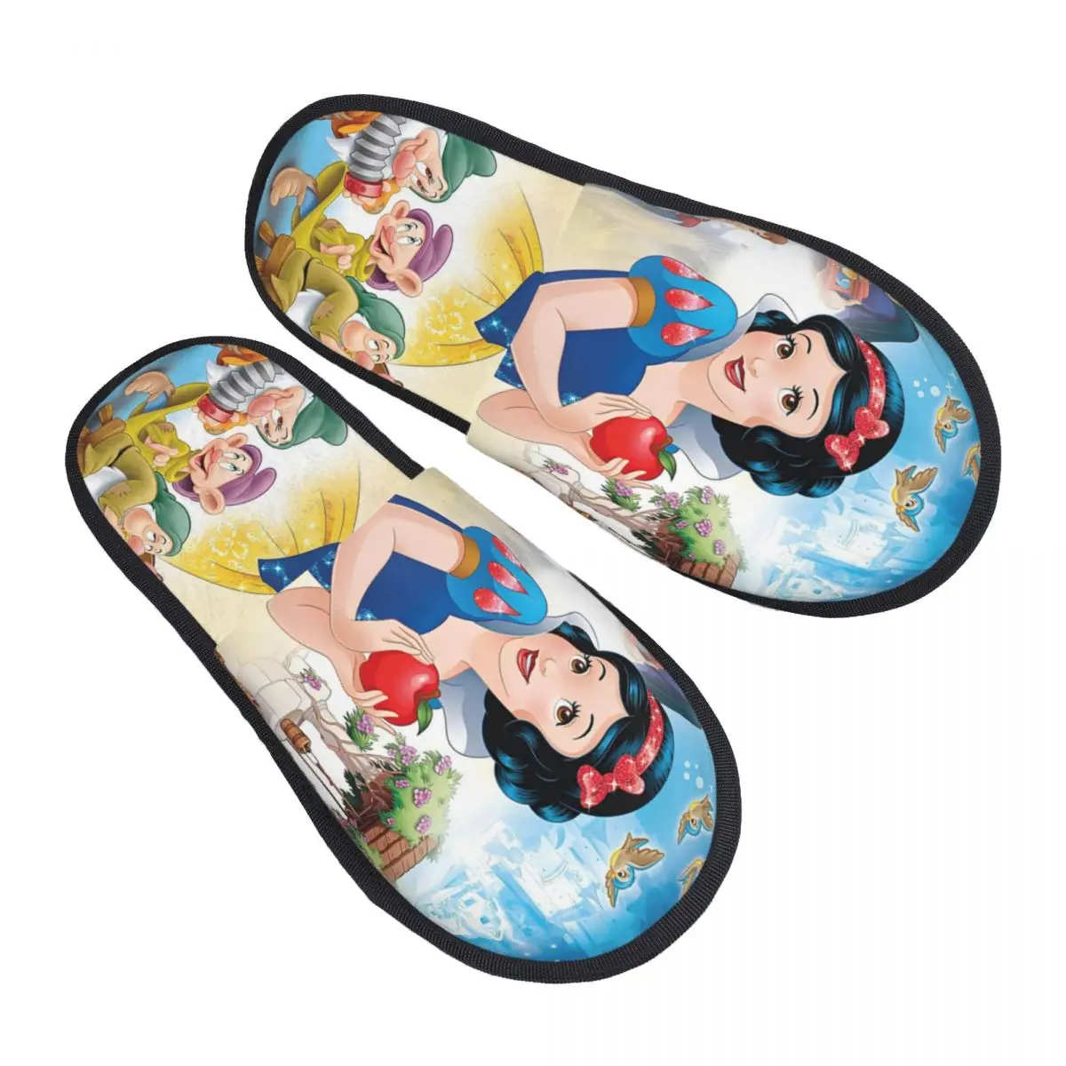 

Домашние тапочки на заказ «Белоснежка и семь гномов», женские уютные тапочки без шнуровки из пены с эффектом памяти, обувь для отеля