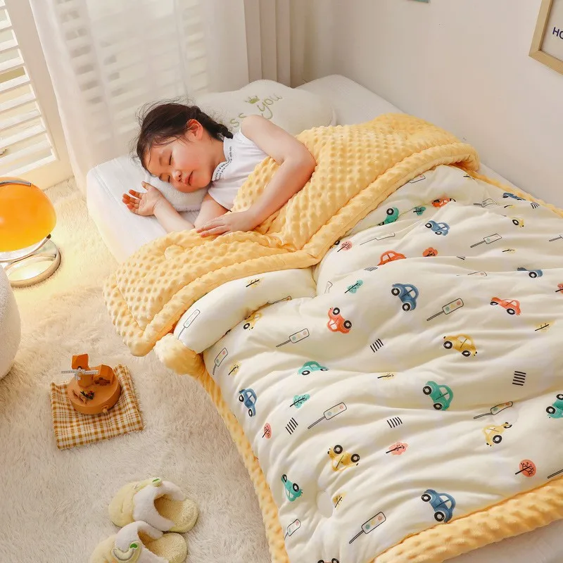 Winter Warm Baby Quilt Trooster Gewatteerde Deken Zomer Zacht Dutje Cover Bed Dikke Deken Pasgeboren Baby Inbakeren Wrap Beddengoed