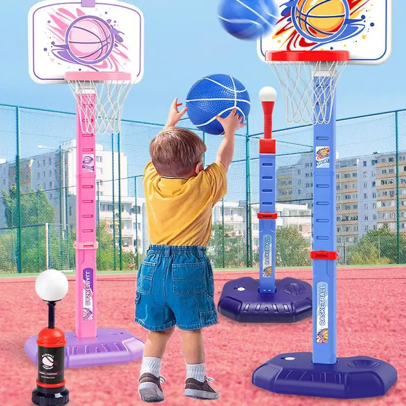 Children\'s Basketball Stand 4 In 1 Basketball Stand Toy Sport Toys With Various Sports Modes For School Parties Family