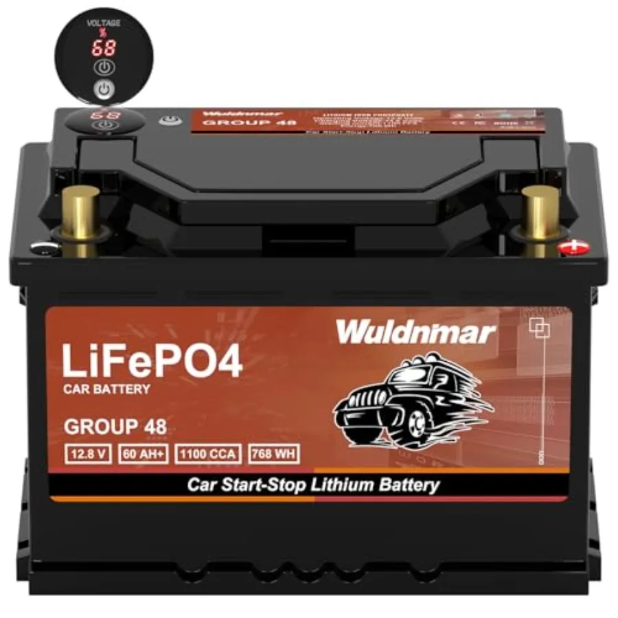 

G48 Lithium Automotive Battery 2.8V 60Ah 00CCA Ultra-Durable High Cranking Amps Quick Charge Time Reliable for Any Vehicle