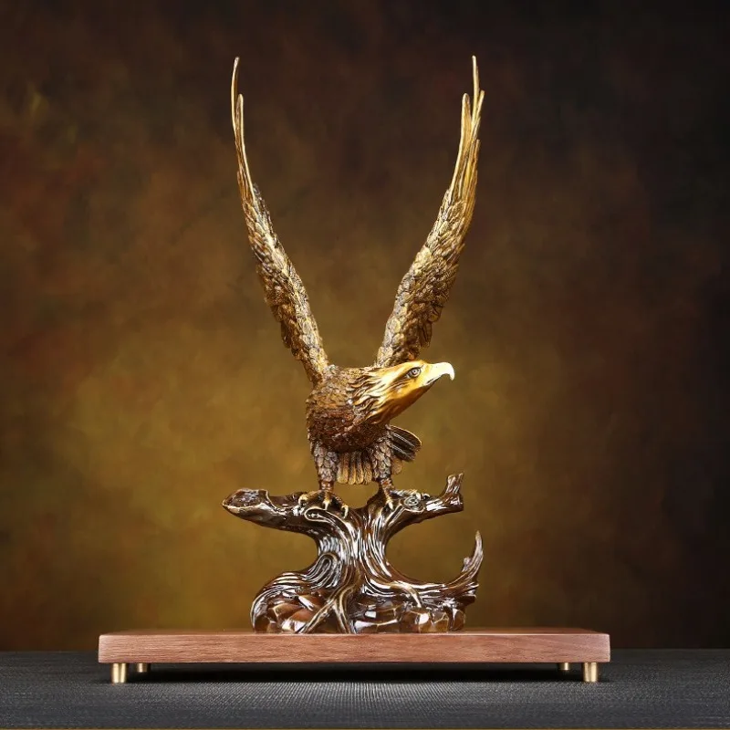 Brass Eagle Ornament Home Office Dapeng Spreading Wings Copper Crafts Opening Gifts Grand Decoration