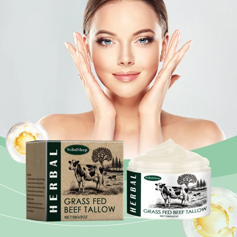 

Beef Tallow Moisturizing Cream - Help Moisturize Skin, Nourish Skin, Soothe Sensitive Skin, Soften Skin, Hydrate Skin, 59g