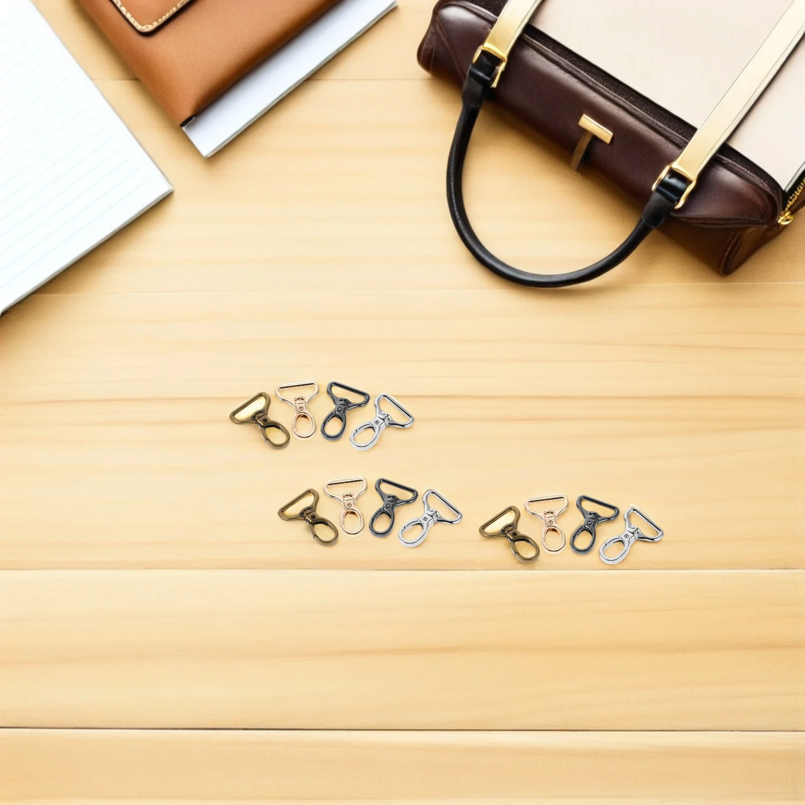 

16Pcs Metal Swivel Lobster Clasps Snap Hooks 25mm D Ring Buckle for Keychains Jewelry Making Backpacks DIY Swivel Hook for Bags