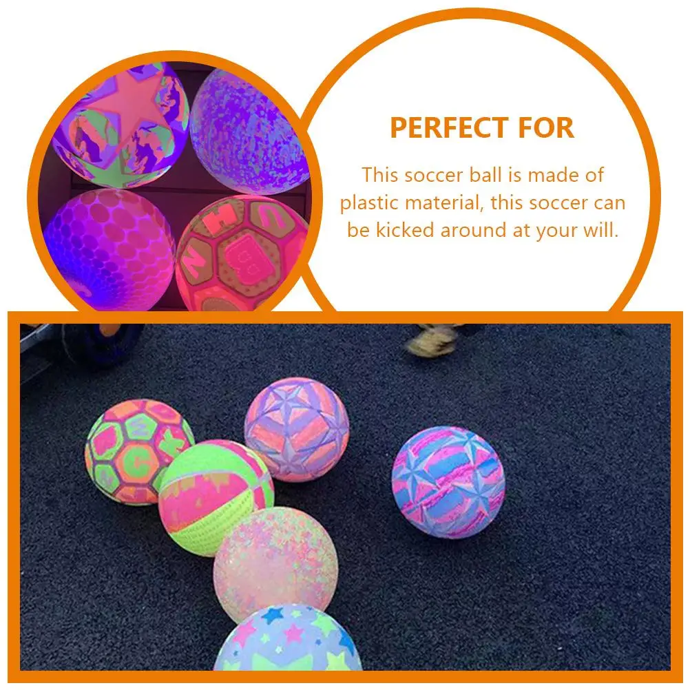 2개 밝은 LED 축구공 장난감 야외 스포츠 엔터테인먼트 소형 축구 야간 놀이 훈련용 발광 공