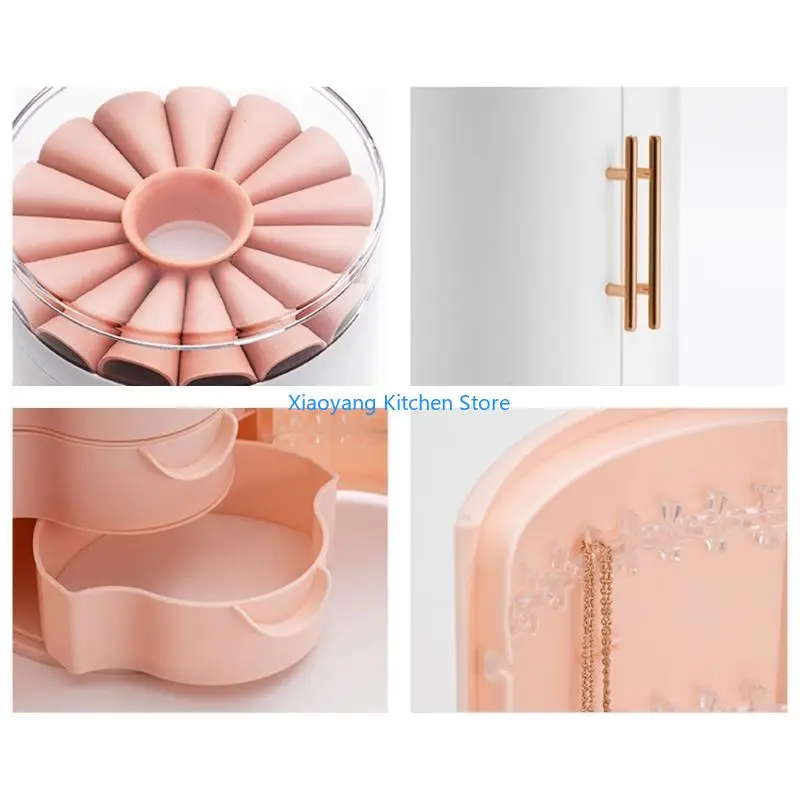

69HC 5 Layers Drawers Jewelry Box Double Door Necklaces Earrings Bracelet Rings Holder Display Rack Storage for Cas