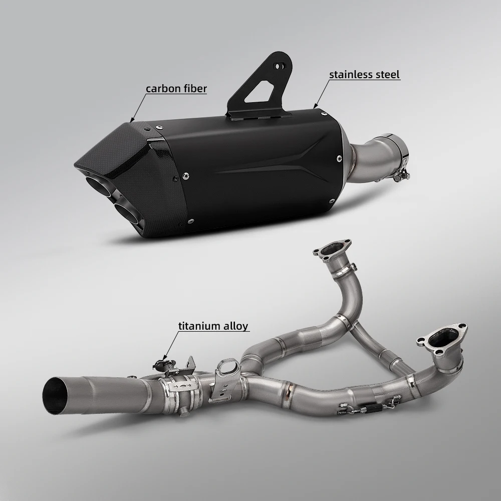 Motorcycle Exhaust Full Titanium System Modify Kit Manifold Carbon Muffler with Electronic Valves For R1300 R1300 GS