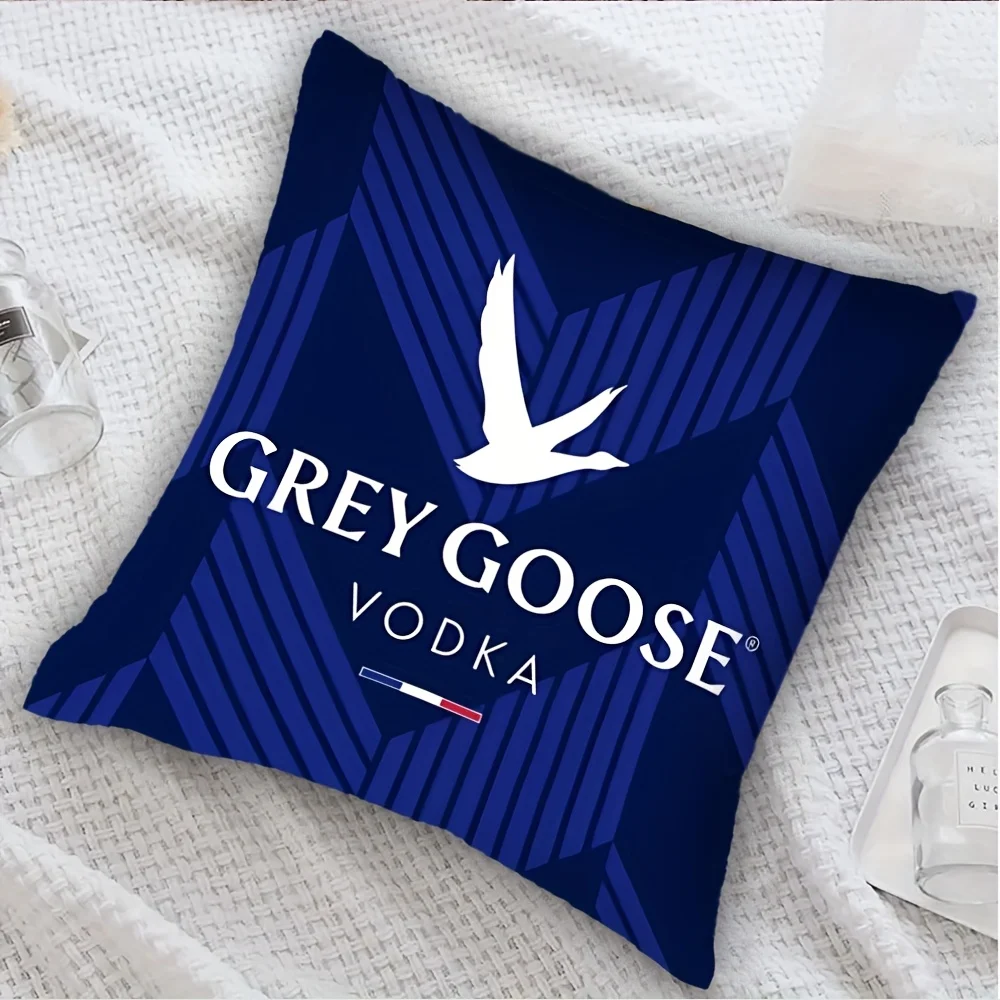 1PC Luxury G-GREY G-GOOSE Pillow Cover, Decorative Cushion Case for Office, Living Room & Bedroom, No Pillow Insert