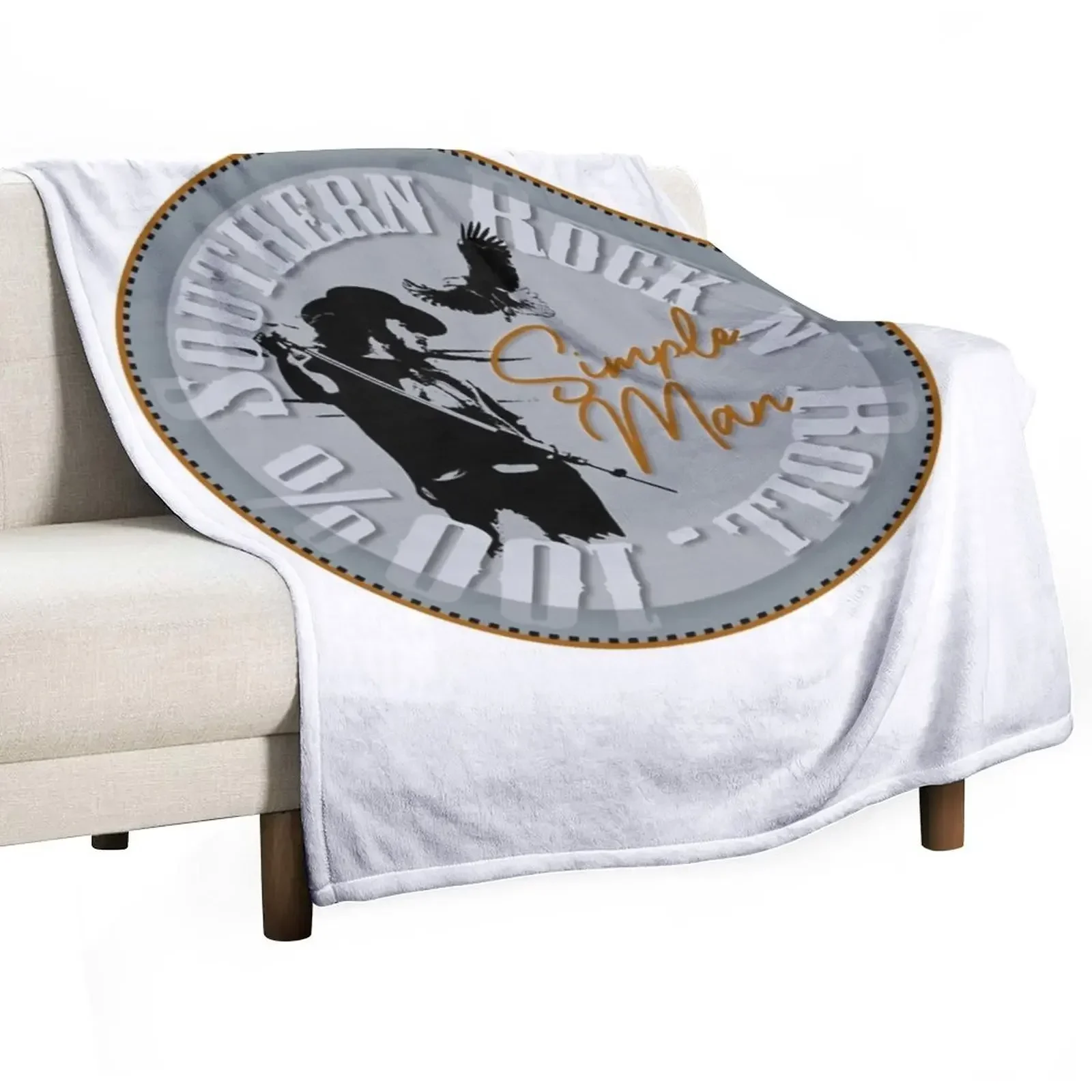 

Simple Man Throw Blanket Warm Plush Fuzzy Blanket for Living Room