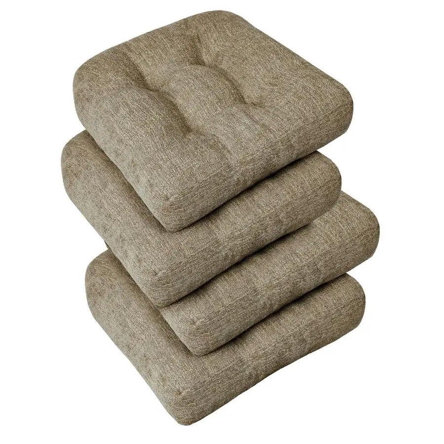 

Подушки для обеденных стульев, 4 шт., стеганые подушки для стульев для использования в помещении с нескользящим дном, U-образные подушки для кухонных стульев, 17x17x4.