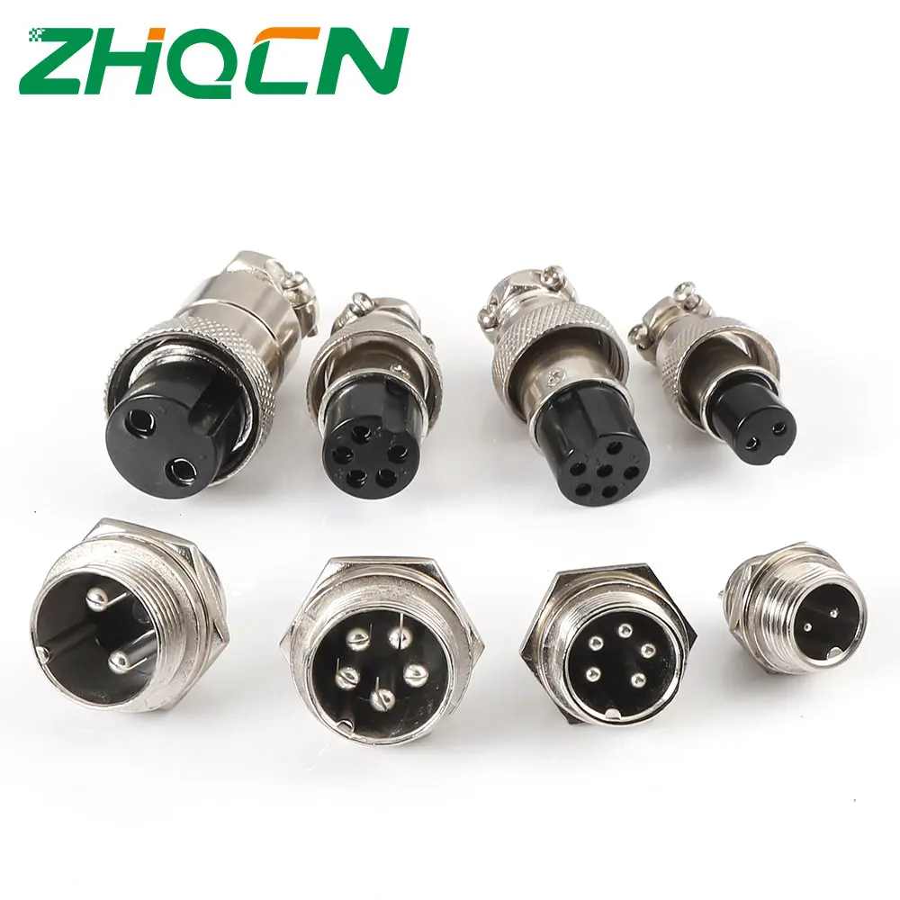 ZHQCN GX16 Circular Connector 2p 3p 4p 5p 6p 7p Plug & Socket Aviation Connector