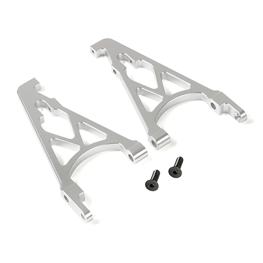 Staffa ammortizzatore posteriore interamente in metallo lavorato CNC per parti di giocattoli per auto Rc ROVAN KM HPI BAJA 5B 5T 5SC, Argento