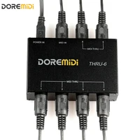 Controlador DOREMiDi MIDI THRU 6 a través de caja 1 entrada 6 salidas Interfaz MIDI estándar de cinco pines