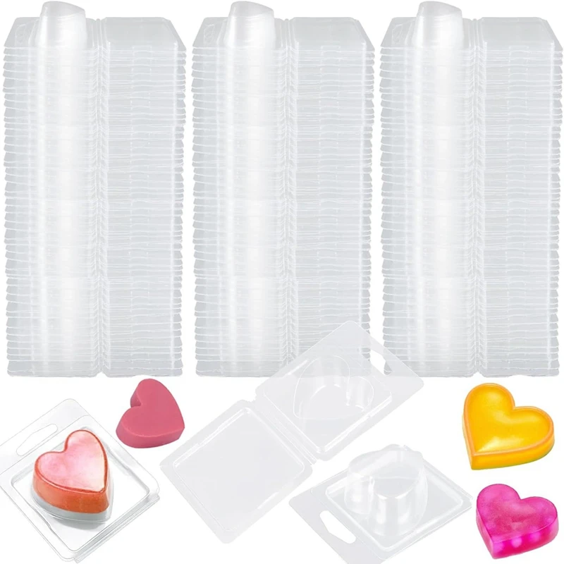 

150Pack Wax Melt Container 1.3 Oz Plastic Wax Melt Set For Wax Melts Clear Wax Flip Top, Empty Candle Melt