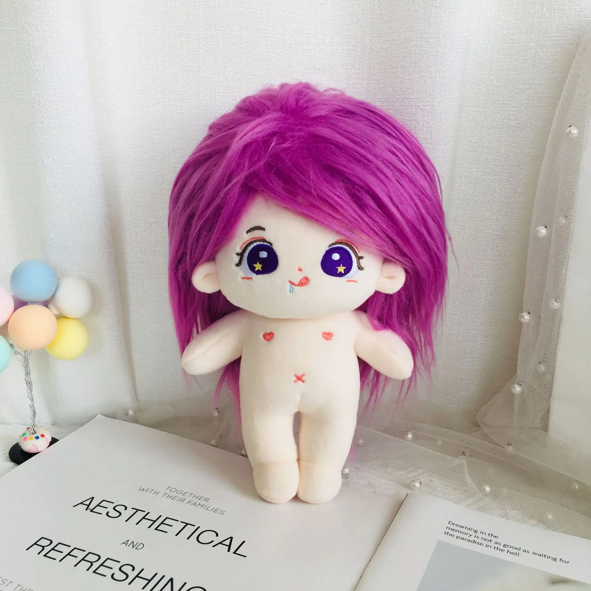 20cm DIY Handmake IDol Doll Plush Star Dolls Cute Stuffed Toys Cotton Baby Doll  Plushies Toys for Fans Girls Collection Gift