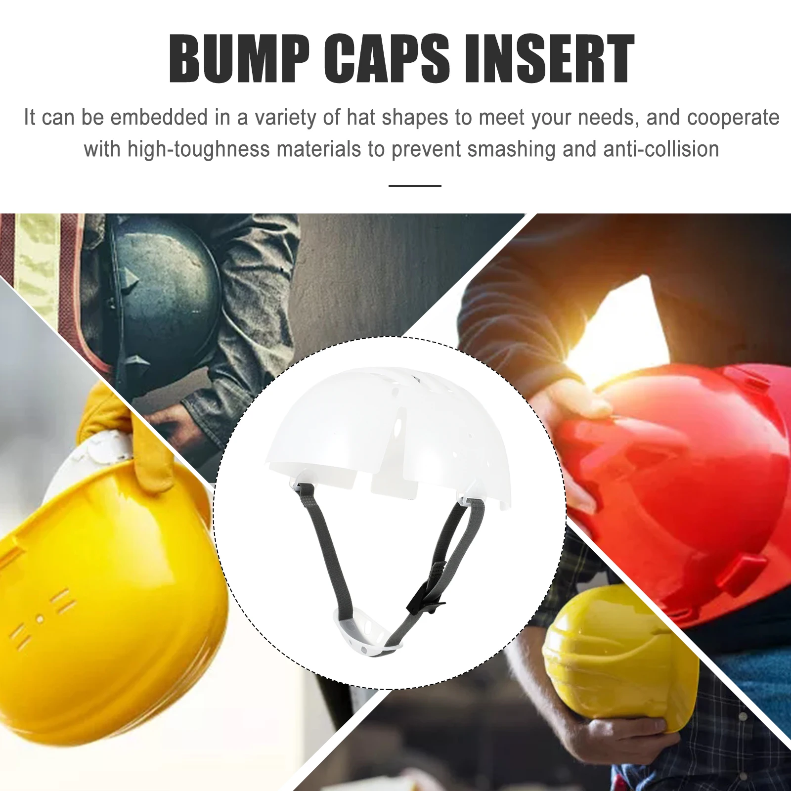 

Safety Bump Caps Insert for Baseball Sports Head Protection Grey Hat Shaper Work Breathable Lightweight Portable