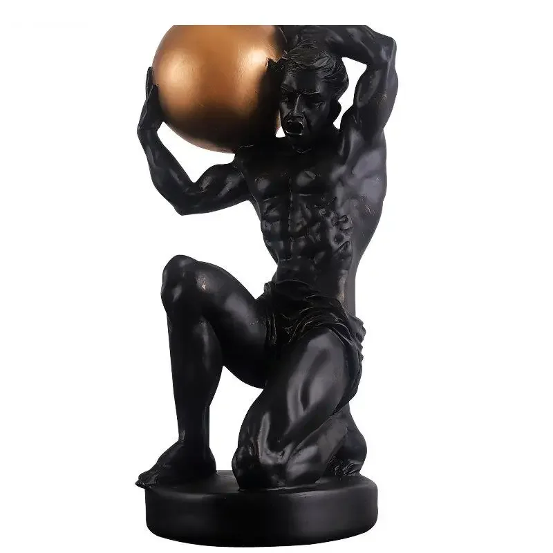 Sculpture d'homme musclé d'athlète musculation, sculpture levage WePackage, statue en résine de rick sport, décoration