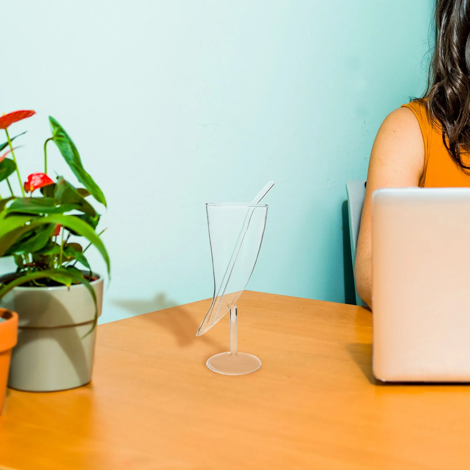 

Moon Shaped Glass Cup Creative Wine Beer Whiskey Juice Mug Decorative Beverage Cup Party Bar Kitchen Drinking Container