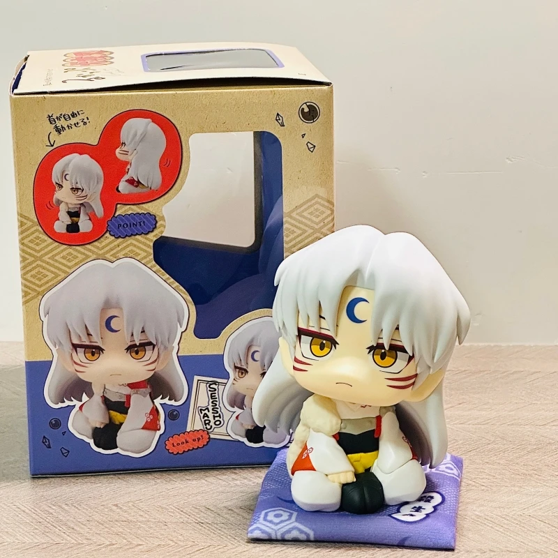 

In Stock Genuine Inuyasha Look Up Q Version Action Figure Sesshoumaru Kawaii Anime Model Desktop Decoration Collectible Gift