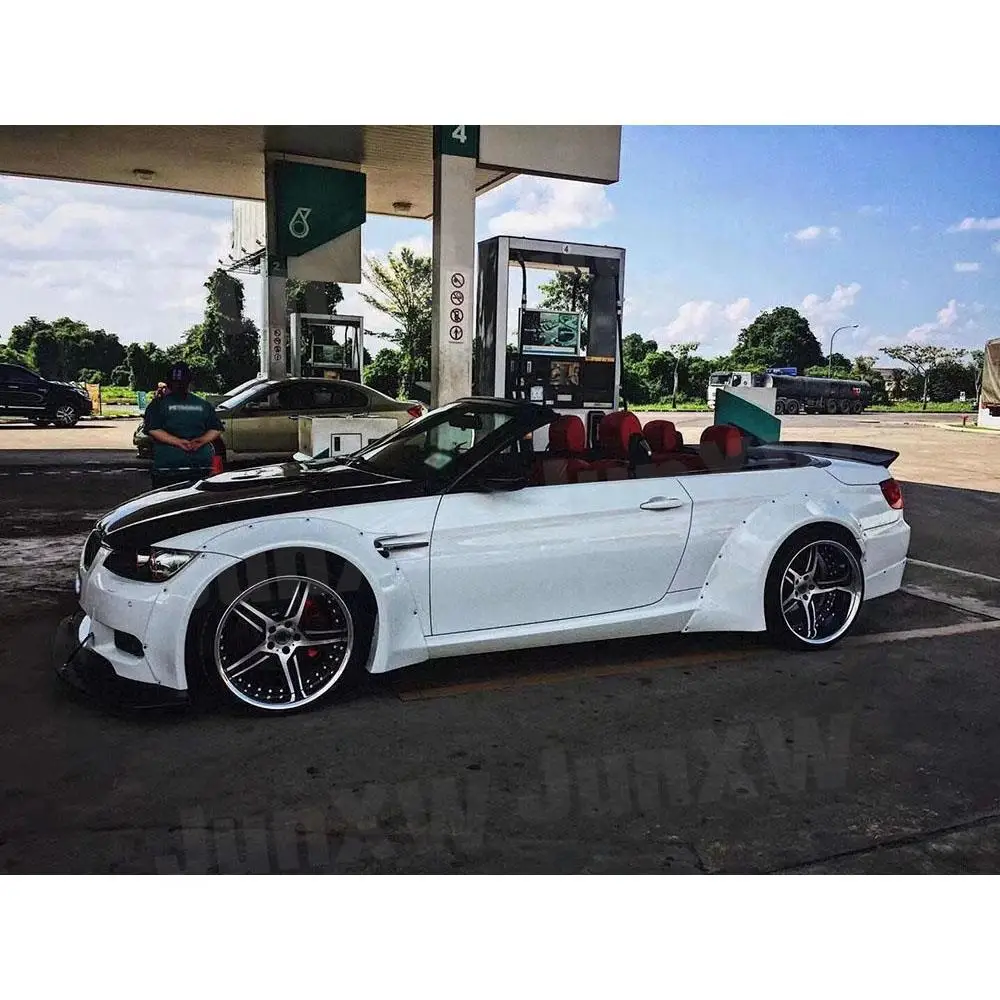 

Высокое качество из настоящего углеродного волокна, бампер для губ и боковые колеса, брови, внешнее украшение для BMW 3 серии E92 M3 2007-2012