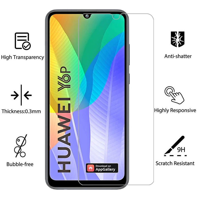 tempered glass for huawei y6p phone case huaweiy6p y 6p 6 y6 p yp6 6yp p6y 2020 2019 back cover huawey huwei hawei huawi huwaei