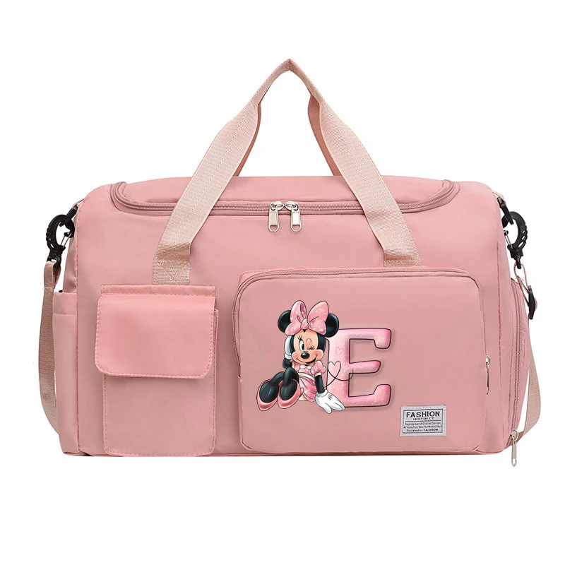 Minnie Mouse Women Travel Bag Kawaii Cartoon Men Waterproof Gym Sport Bag Fitness Handbag for Men Storage Bag Shoulderbag Gift