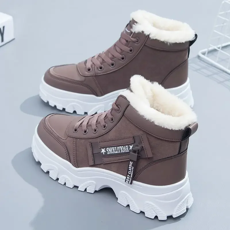 Booties Plus Warm Padded Snow Boots for Women Ankle Plush Comfrtable New In Trend 2024 Woman Shoes Protective Anti Skid Sale Hot