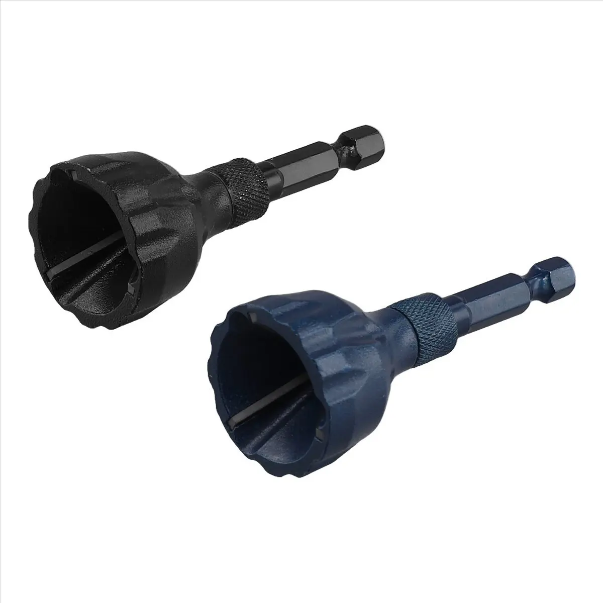 【~ NEW A89Z】2Pcs Deburring External Chamfer Tool 1/8in-3/4in(3mm-20mm), Deburring Chamfering Drill Bit(Black+Blue)