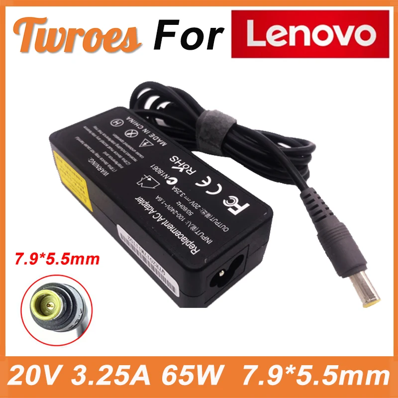 

20V 3.25A 65W 7.9*5.5mm 8 pin AC Laptop Adapter For Lenovo IBM C100 C200 N200 X200 X300 R400 R500 T410 T510 V100 V200 Charger