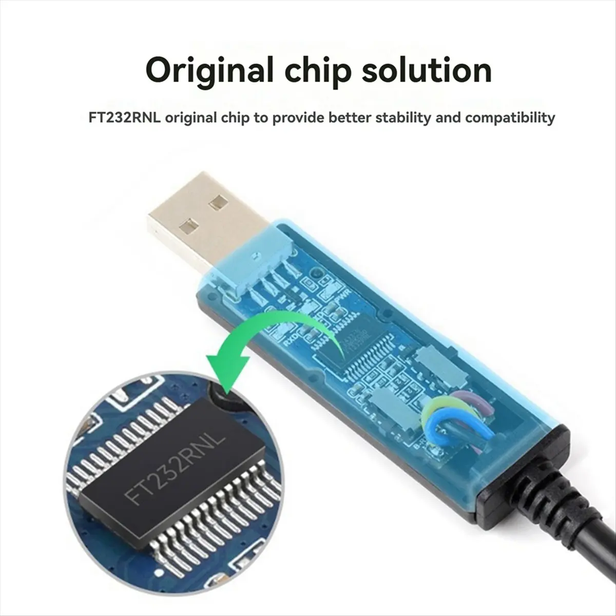 Dynamic USB to RS232/485 4pin Serial Cable Onboard Power Signal Indicator FT232RNL Multi Systems Support