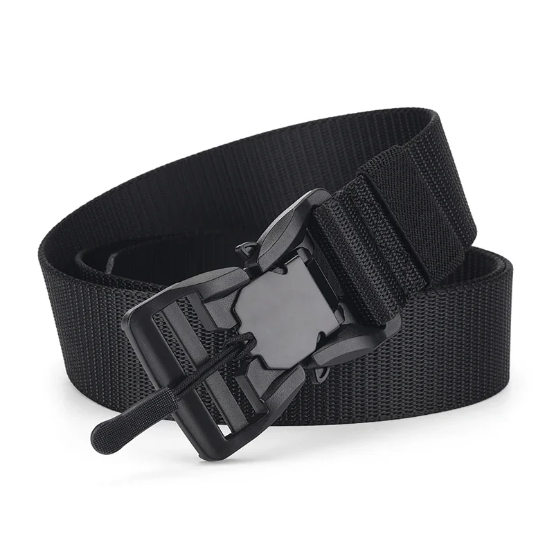 Plus Large Size 140 160 180cm Men's Belt Nylon Casual Belt Canvas Multi-functional Tactical Quick Release Magnetic Buckle Belt