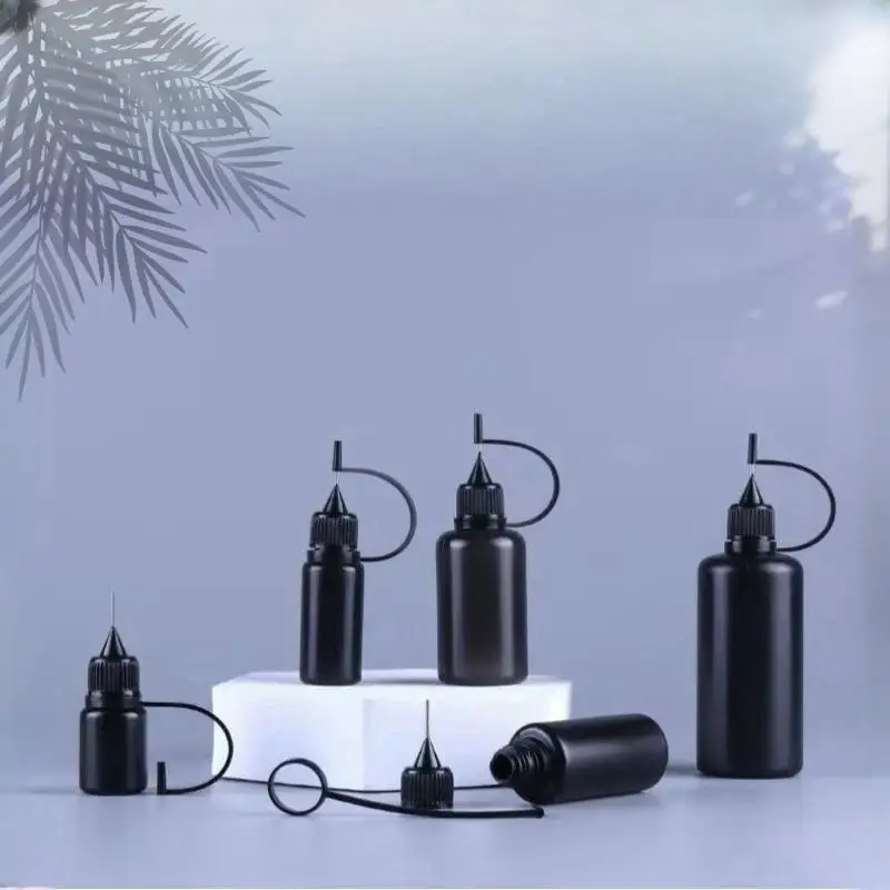 50pcs3ml-120ml garrafas de agulha de plástico compressível olho líquido conta-gotas amostra gota pode ser cola aplicador de tinta recipientes recarregáveis