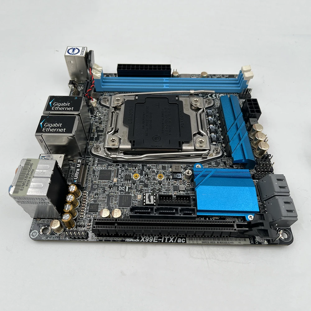 For ASRock X99E-ITX/ac 2011 V3 Support i7 5960 xE5-2699 V4 2680 V3CPU Motherboard