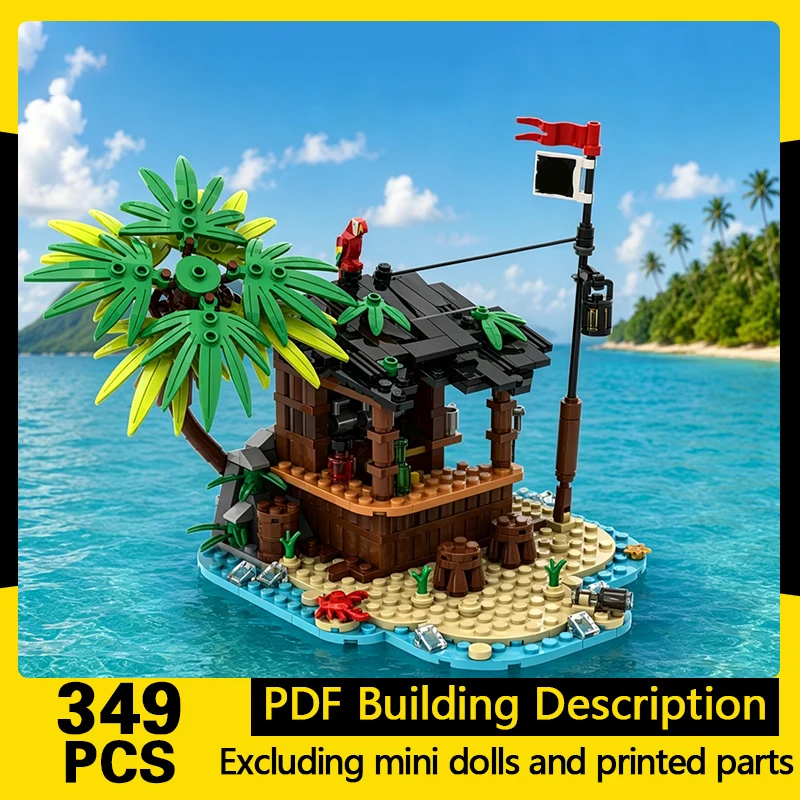 

Medieval Castle Model MOC Building Bricks Floating Pirate Tavern Modular Technology Gifts Holiday Assemble Children Toys Suit