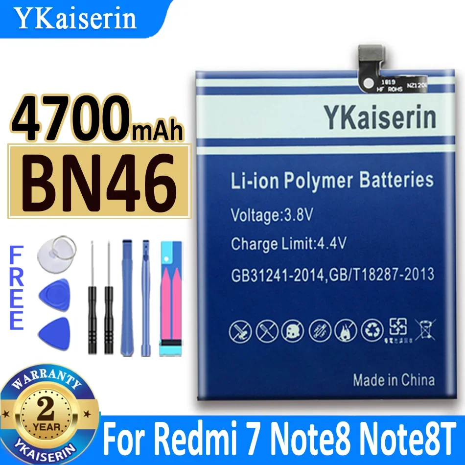 BN 45 46 YKaiserin Battery For Xiaomi Redmi Note 2 3 4 4X 5 5A 6 7 8 8T 6 GO K20 9T Pro MI 9TPro BP 41 40 Bateria + Track Code