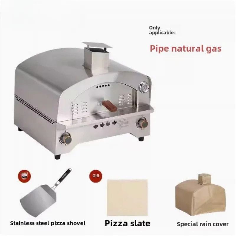 Outdoor Gas Oven With Automatic Rotating Stone - 14 Inch Portable Propane Pizza Ovens For Outside - Professio