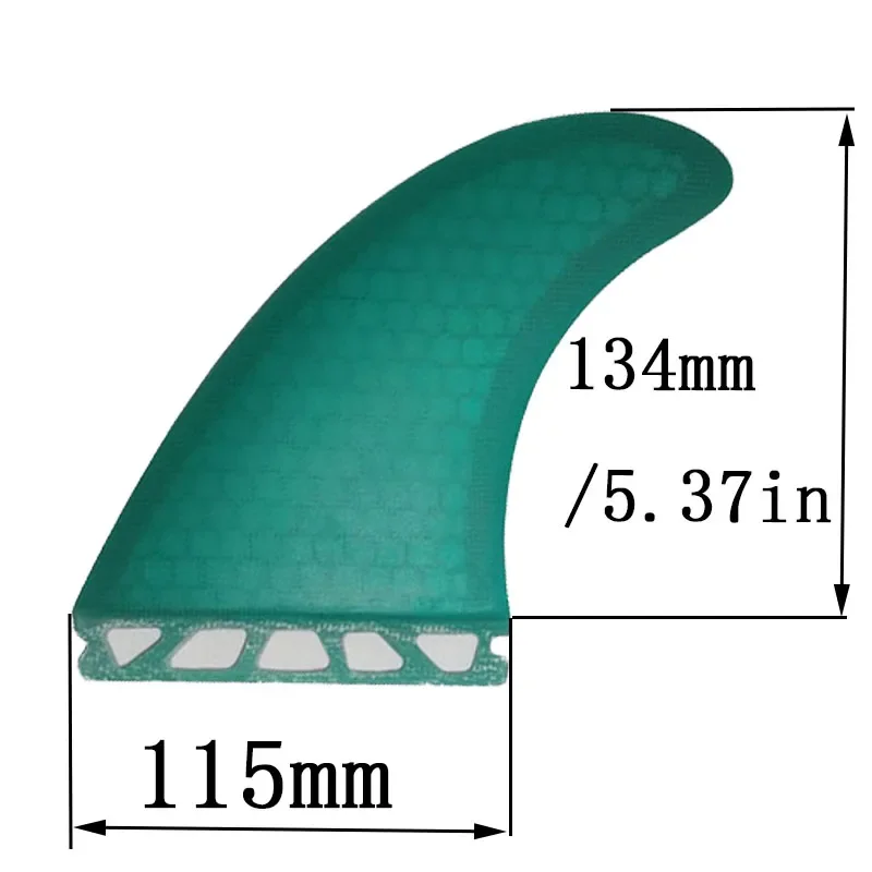 5.37 Inch XL Large-size Three Fins A Set BiLong Futures Surfboard Fin Quilhas Surf Fins Thrusters Glass Fibre Honeycomb Fins