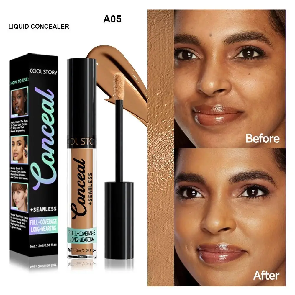 Waterproof Liquid Foundation Matte Full Coverage Foundation Concealer Cream Creamy Texture Sweat Proof