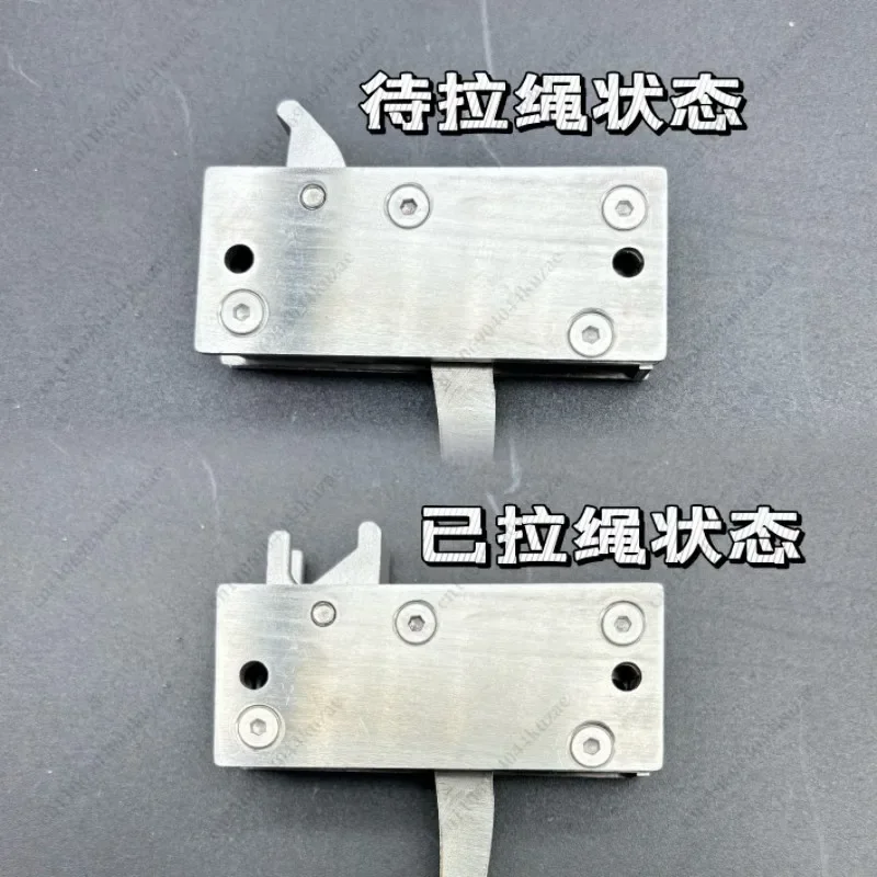 FMT Small Steel Wire Triple Release Trigger, Pre-mounted Lock Cord Fitting Accessories for Compound Bow Archery Release Device