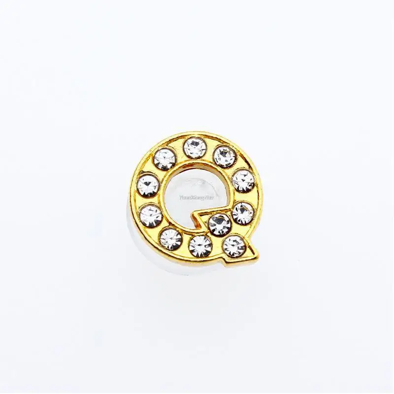 1 Stuks Gouden Letters Metalen Schoen Charmes Kristal Diamant Legering Bedels Schoenen Accessoires Gesp Hoge Kwaliteit Schoenen Decoratie - afbeelding 1