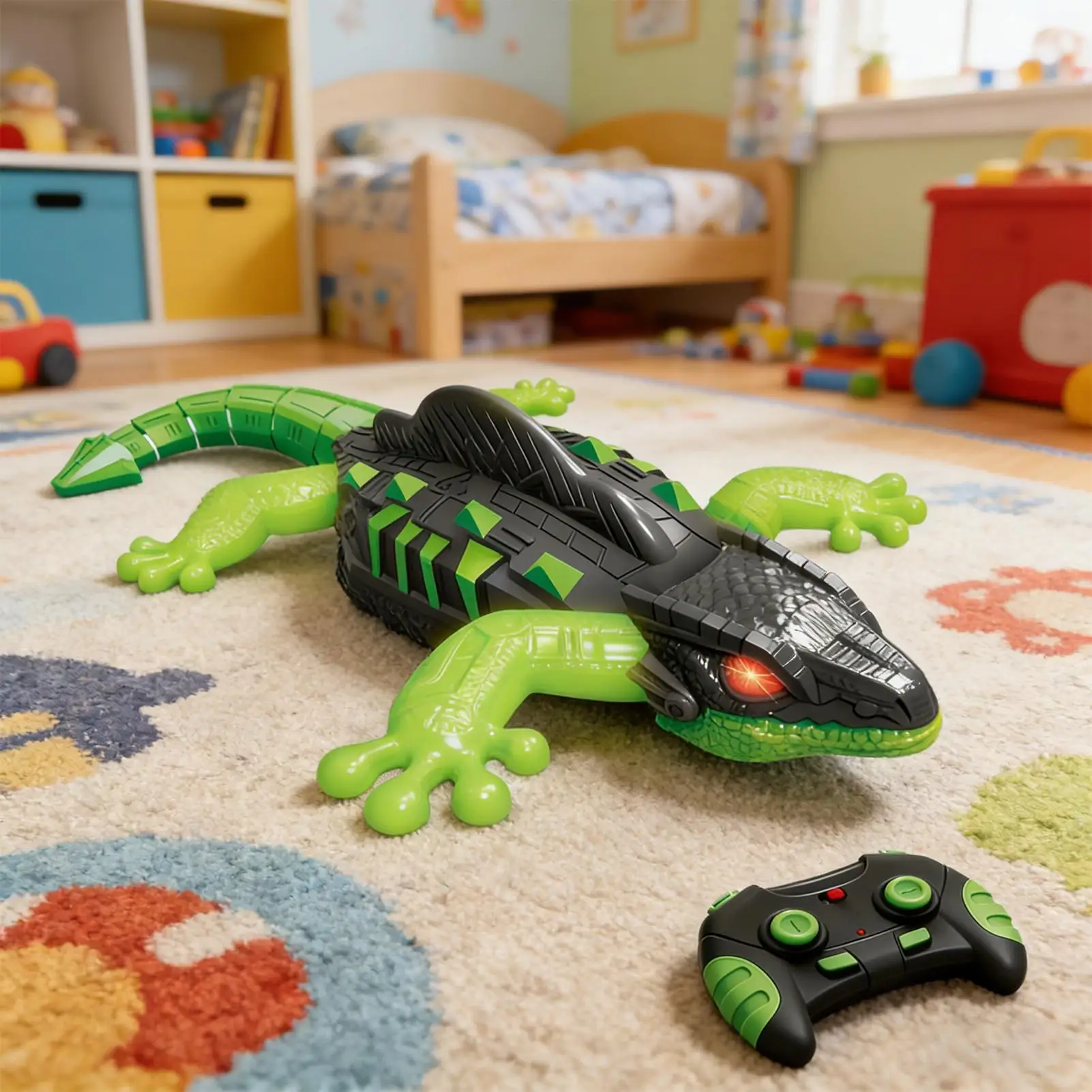 Remote Control Lizard Toy Realistic Climbing Crawler Remote Control Animals Toy With Light For Christmas Stocking Stuffer Kids