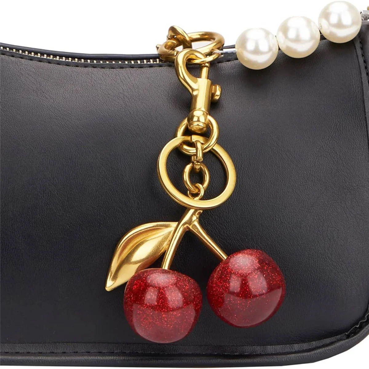 A72Z 3X Cherry Bag Charm en sleutelhanger accessoire portemonnee charme - perfecte mode-toevoeging voor dagelijkse stijl en