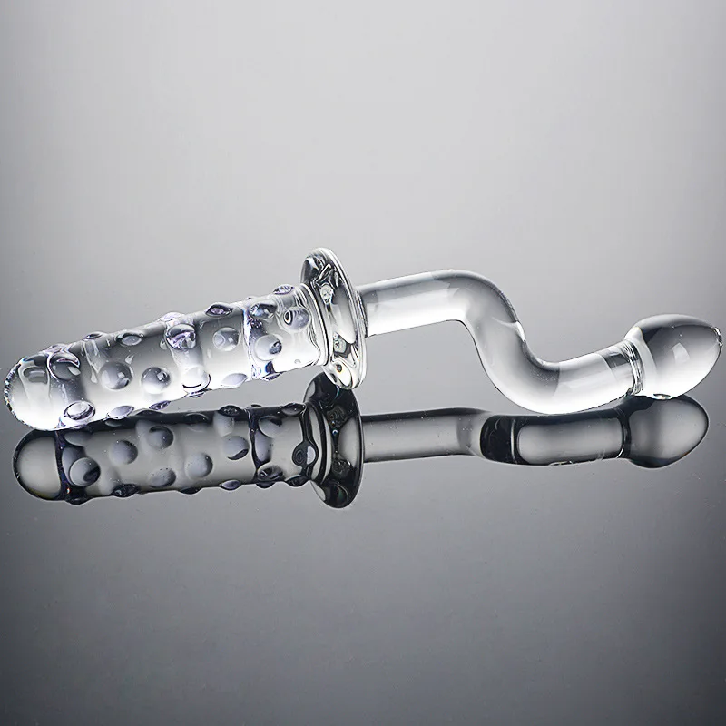 Profession elle Produktion von kunden spezifischen Glas Anal Stecker längliche transparente Simulation Dildo männlich weiblich Masturbation Homosexuell Requisite