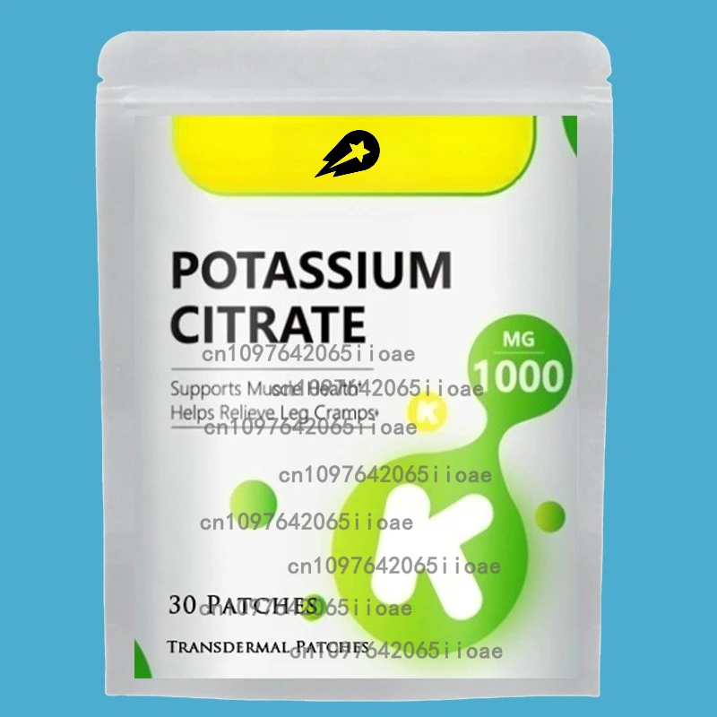 

30 Patches Potassium Citrate Transdermal Patches Support Leg Cramps & Muscle Health