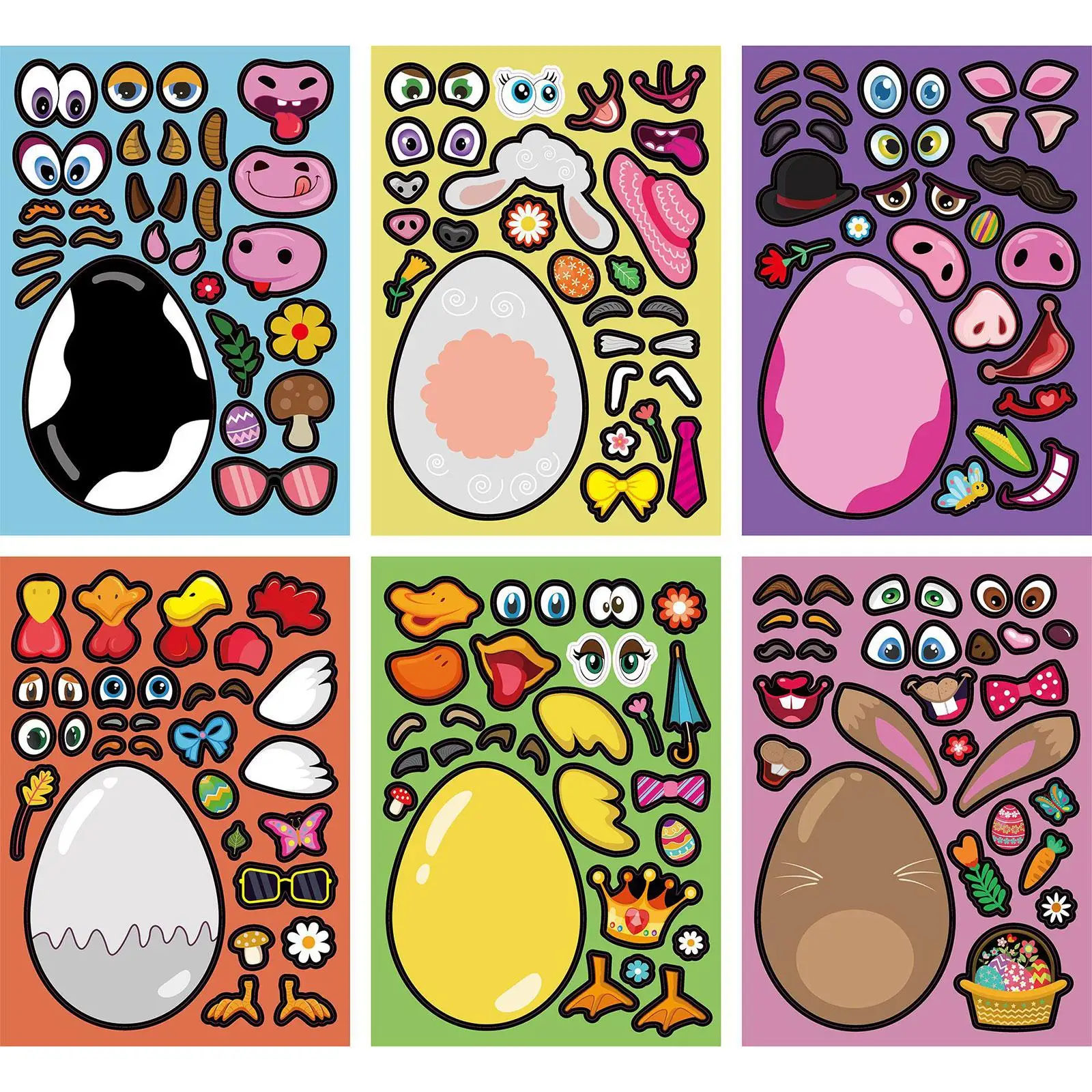 12x Easter Stickers Easter Egg Bunny Stickers Voor Wenskaart Waterfles