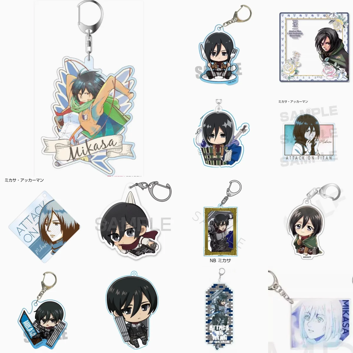 

41 Styles Anime Mikasa Ackerman Keychain Doll Game Ackerman Mikasa Acrylic Keyring Pendant for Gift