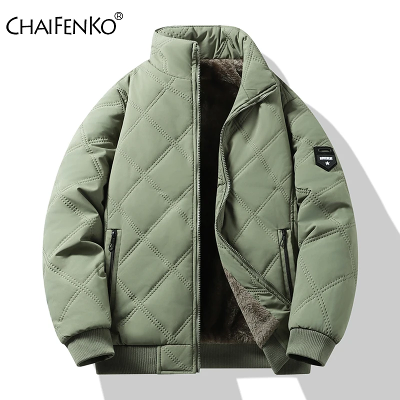 Men Simplicity Comfort Keep Warm Coat New Fashion Casual Stand Collar Parka Winter Solid Thicken Windproof Versatile Jacket Men